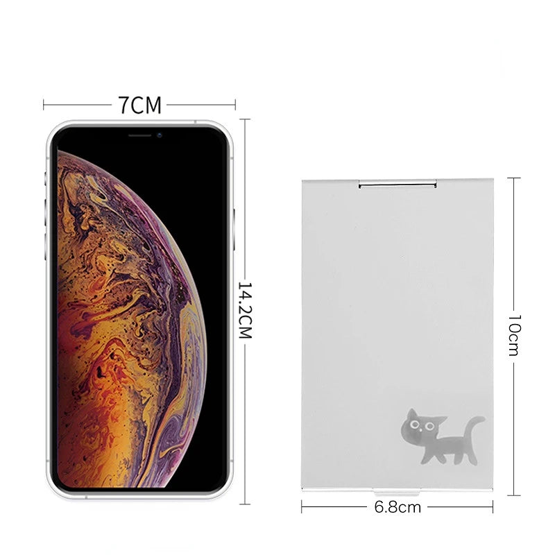 aluminum folding pocket mirror, view 5 - MRSLM