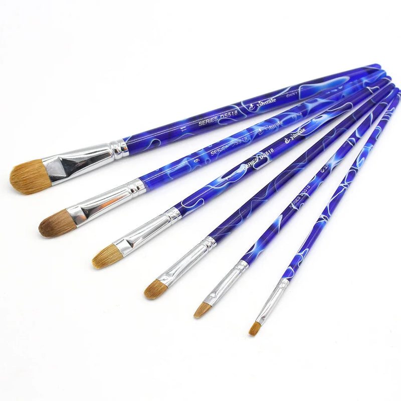 6-piece filbert paintbrush set, view 4 - MRSLM