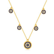 silver demon eye necklace, view 5 - MRSLM