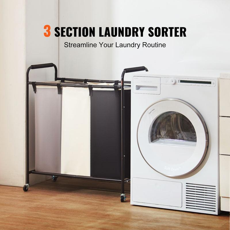 heavy duty laundry hamper with lockable wheels, view 3 - MRSLM