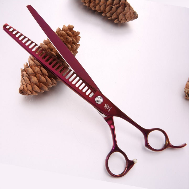 titanium-coated thinning shears for pets, view 2 - MRSLM