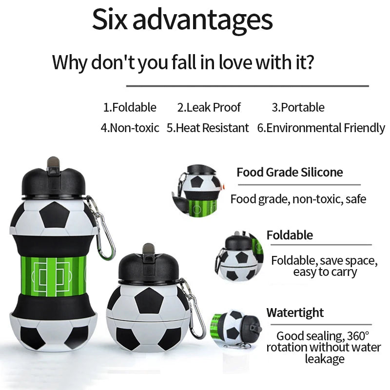 foldable silicone water bottle, view 5 - MRSLM