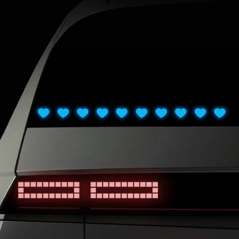 reflective heart-shaped stickers, view 16 - MRSLM