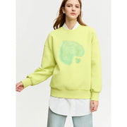 Women's heart print pullover, view 8 - MRSLM