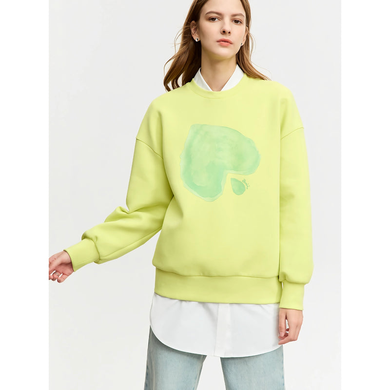 Women's heart print pullover, view 8 - MRSLM