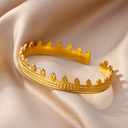 gold vintage cuff bracelet, view 3 - MRSLM