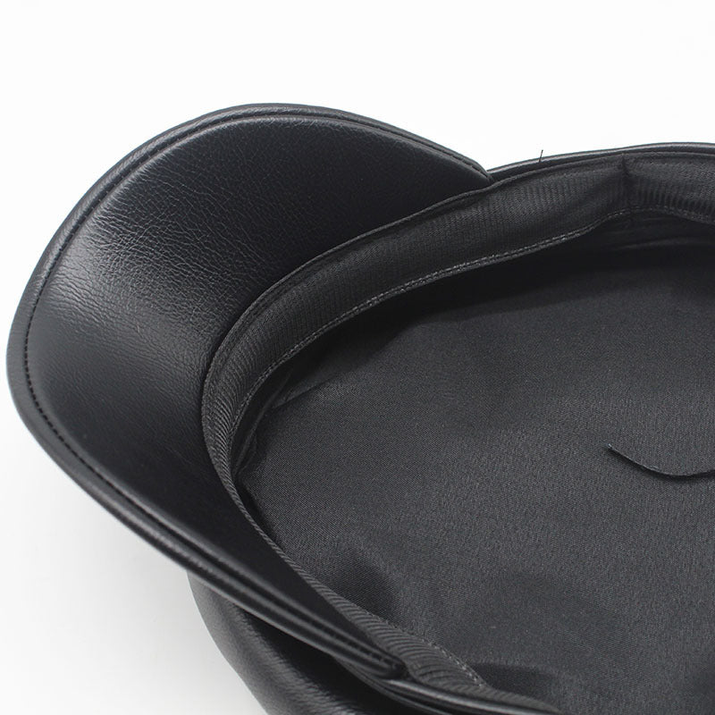 solid color pu beret, view 7 - MRSLM
