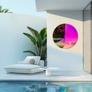 colorful gradient round wall mirror, view 7 - MRSLM