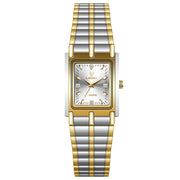 gold steel bracelet watch with square dial, view 7 - MRSLM