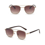 Vintage oval wood-look sunglasses, view 10 - MRSLM