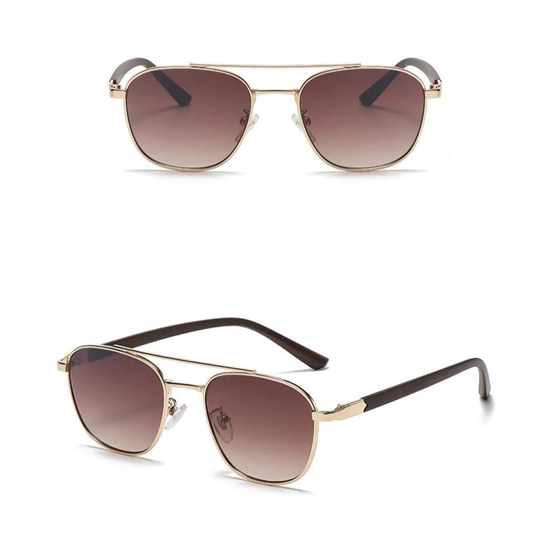 Vintage oval wood-look sunglasses, view 10 - MRSLM