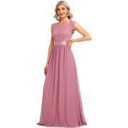 lace stitching long dress, view 8 - MRSLM