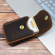 Crazy horse leather folding belt pouch, view 3 - MRSLM