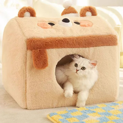 cozy winter cat house dog bed - MRSLM