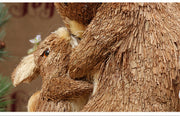 Mother and child rabbit grass woven decor, view 6 - MRSLM