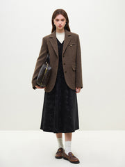 retro wool suit jacket for women, view 7 - MRSLM