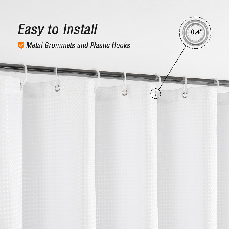 classic waffle shower curtain, view 8 - MRSLM