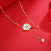 s925 silver plum blossom necklace, view 3 - MRSLM