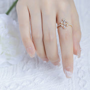 s925 silver flower cluster ring - MRSLM