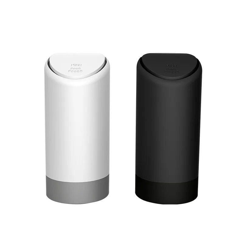 Compact silicone press-type car trash can, view 4 - MRSLM