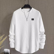 men's letter collage chest sweatshirt, view 7 - MRSLM
