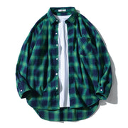Men's loose plaid shirt jacket, view 3 - MRSLM