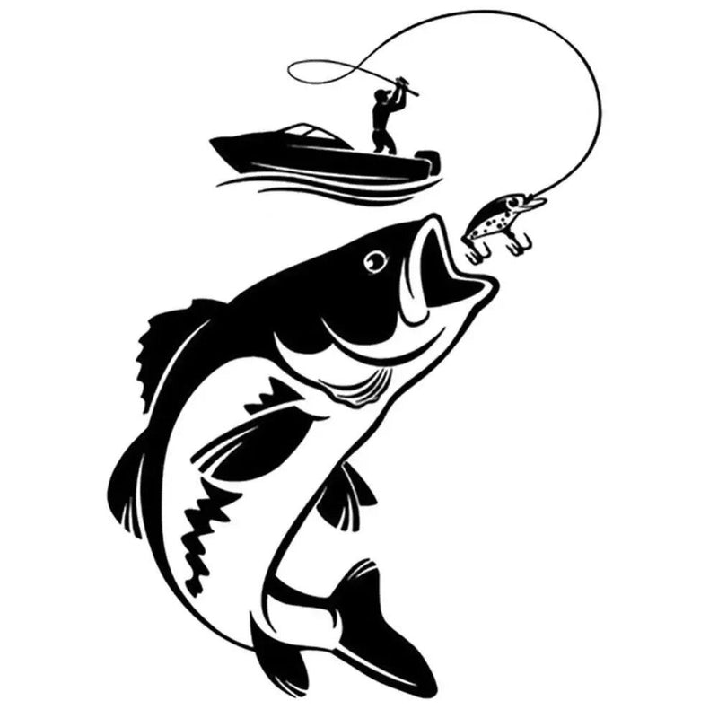 reflective fisherman car decal, view 4 - MRSLM