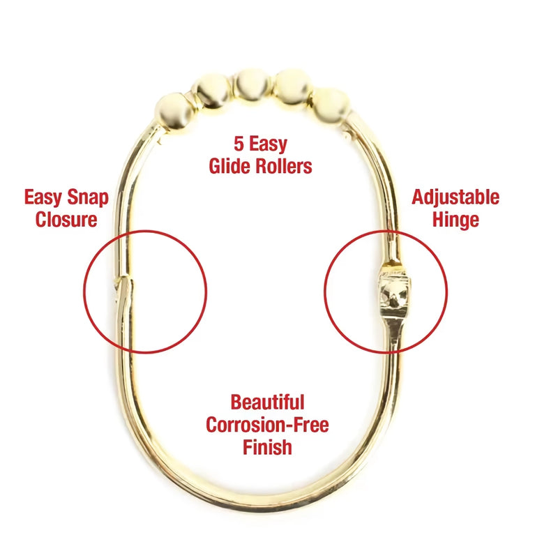 gold shower curtain rings, view 4 - MRSLM