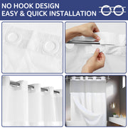Waterproof double layer shower curtain, view 10 - MRSLM