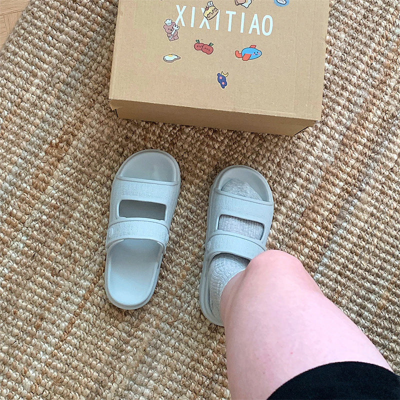 Double-strap platform slippers, view 4 - MRSLM