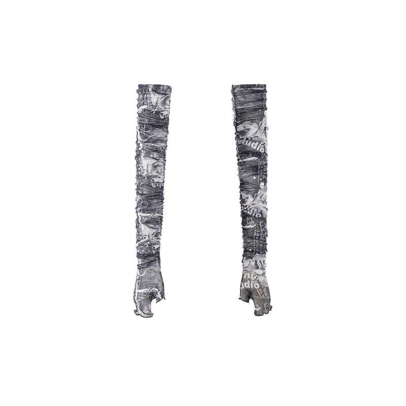 printed mesh pleated sleeves, view 3 - MRSLM