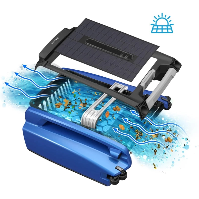 Solar-powered robotic pool skimmer, view 8 - MRSLM