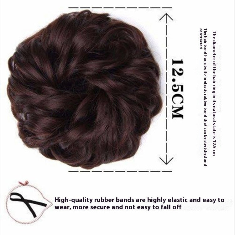 fluffy bun hair band wig, view 3 - MRSLM