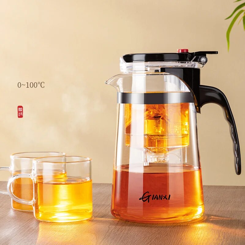 glass teapot with infuser, view 9 - MRSLM