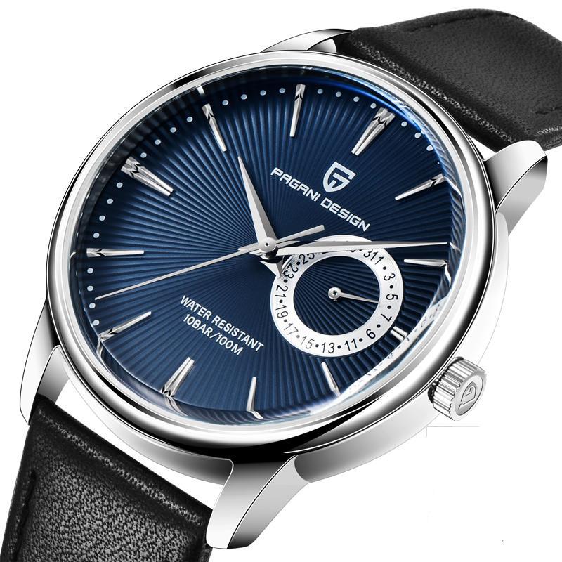 men's stainless steel quartz watch, view 3 - MRSLM
