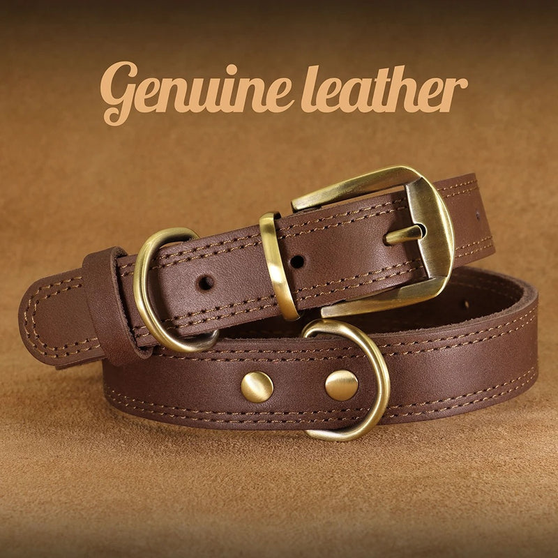 genuine leather dog collar, view 6 - MRSLM