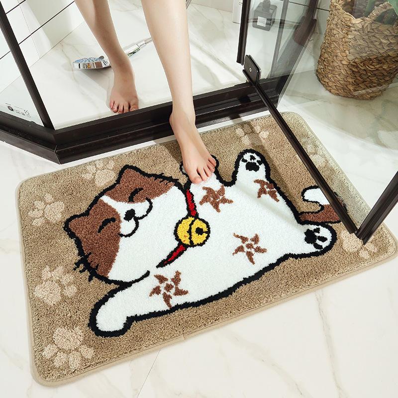 Cartoon flocking non-slip bathroom mat, view 7 - MRSLM