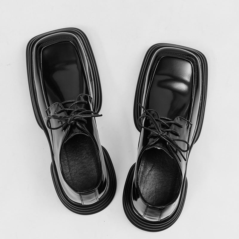 increase height black men's formal leather shoes, view 2 - MRSLM