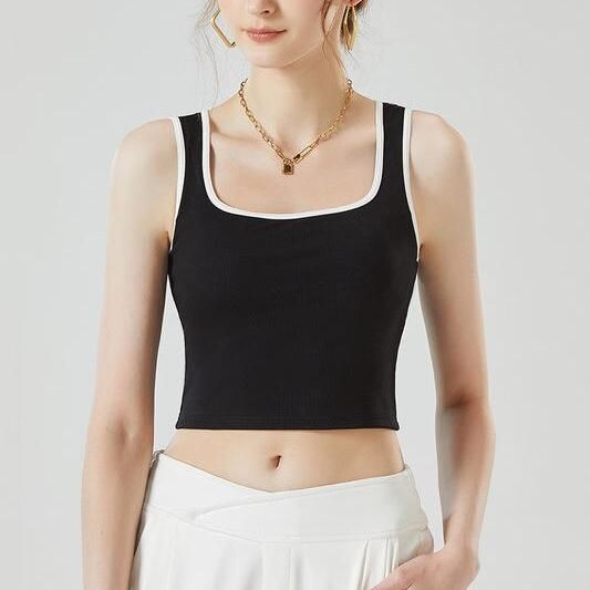 padded strap crop top, view 4 - MRSLM