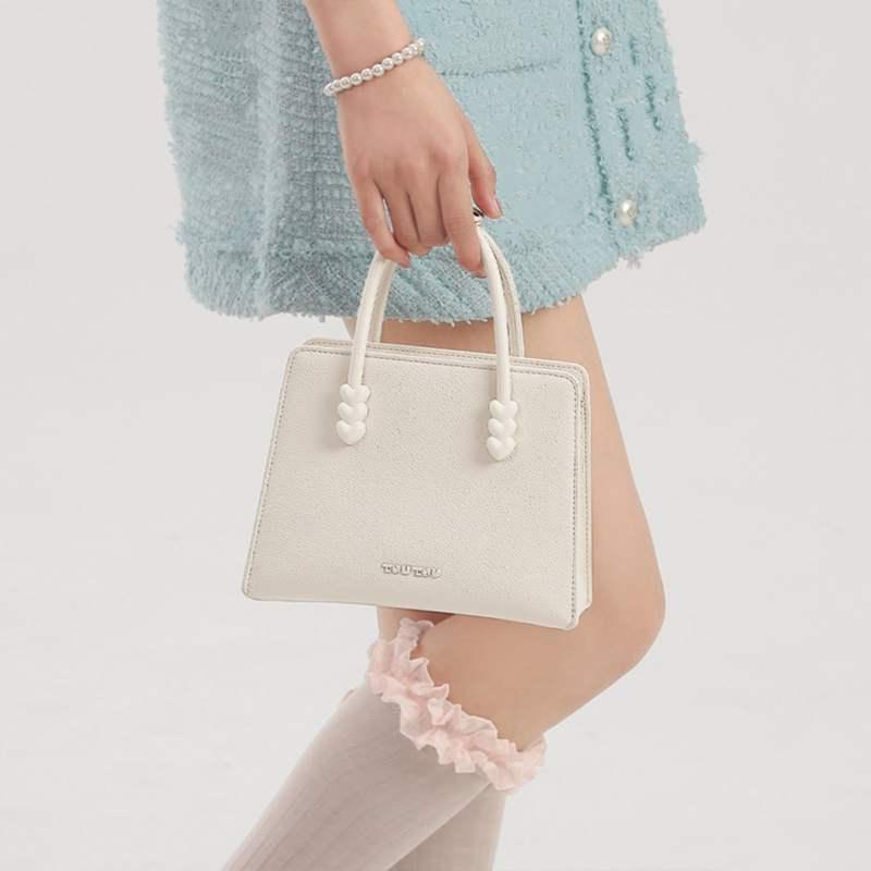 small faux leather handheld tote bag - MRSLM