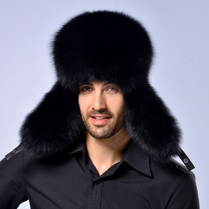 mens winter ushanka hat earmuffs, view 8 - MRSLM