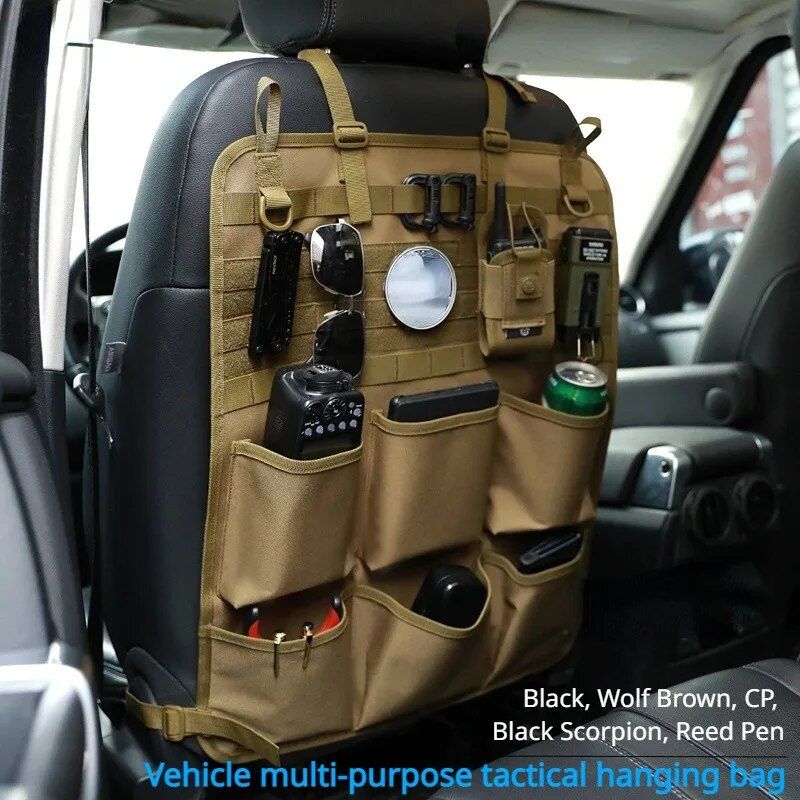 camo car seat back organizer, view 8 - MRSLM