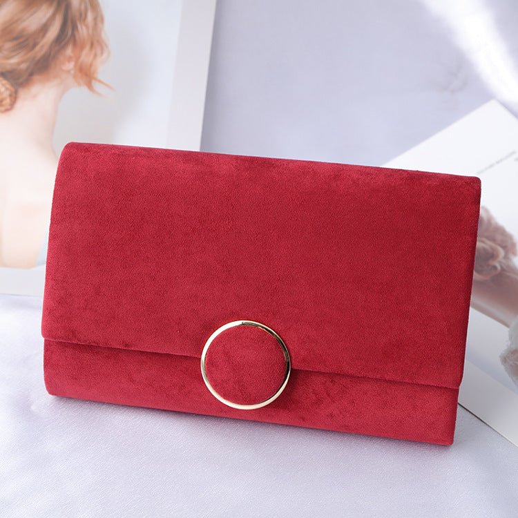 velvet chain clutch bag, view 10 - MRSLM