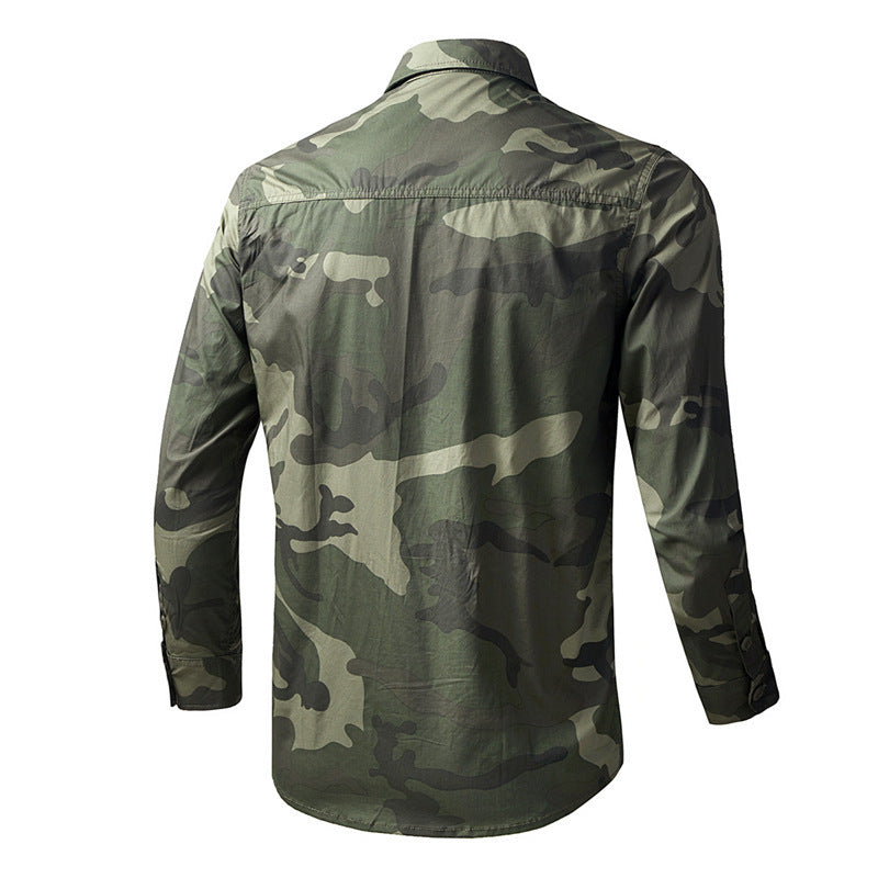 men's loose cotton retro shirt, view 4 - MRSLM