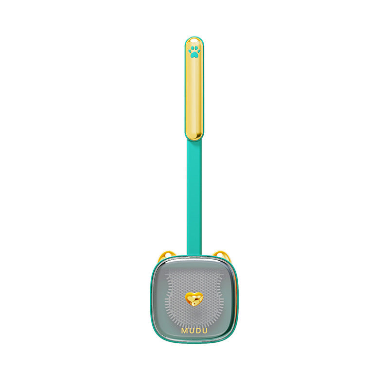 cat-themed wall mounted toilet brush set, view 2 - MRSLM