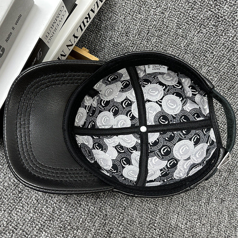 genuine leather baseball cap, view 4 - MRSLM