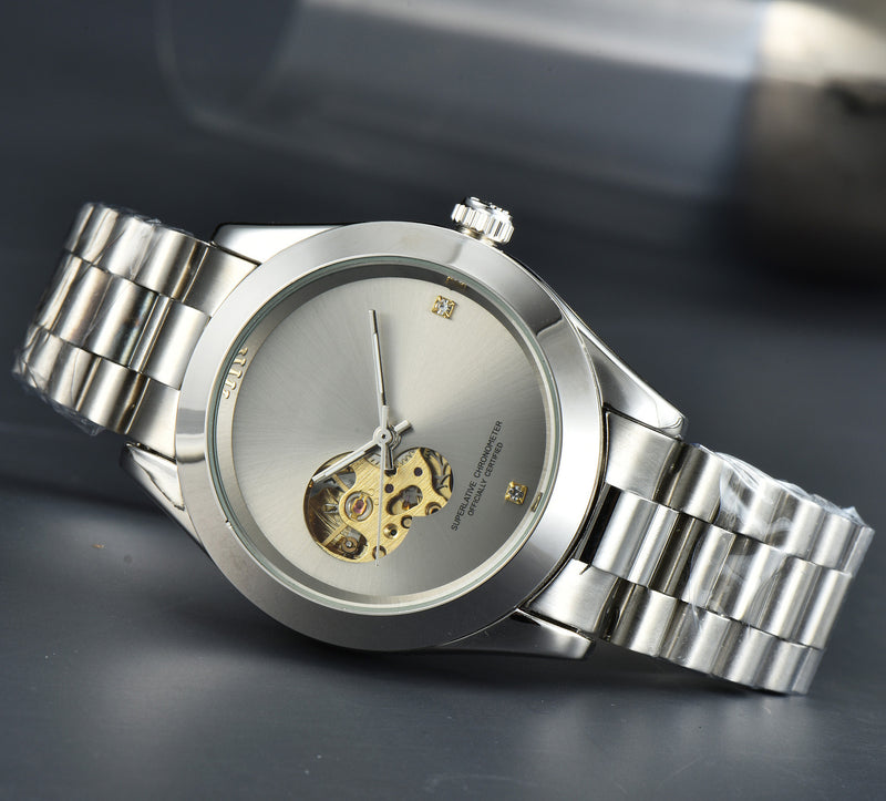 men's hollow mechanical casual watch, view 9 - MRSLM