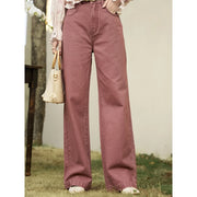high waist wide-leg cotton jeans, view 7 - MRSLM