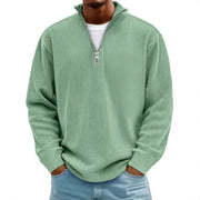 men's corduroy zipper sweatshirt, view 4 - MRSLM