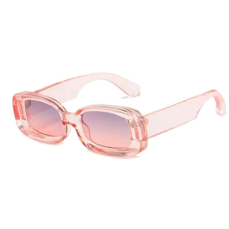 Clear plastic retro sunglasses, view 3 - MRSLM